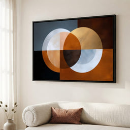 Mid Century Geometric Orbits - living room mockup