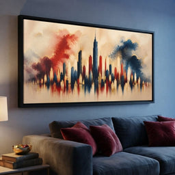 Midnight Fireworks Over The Standing Spires - room mockup 6