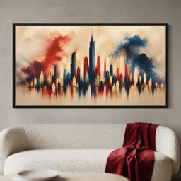 Midnight Fireworks Over The Standing Spires - room mockup 12