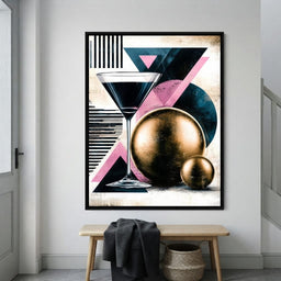 Midnight Toast to Golden Spheres - entry hall mockup