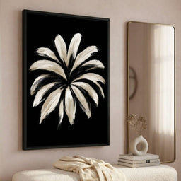 Monochrome Petals Reaching For Night - room mockup 8
