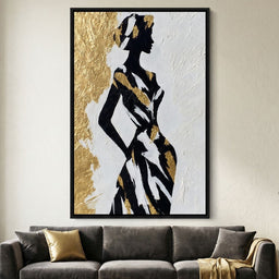Gold Leaf Fashion Silhouette