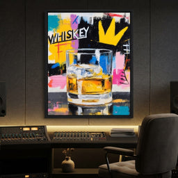 Neon Whiskey Crown Toast - room mockup 7