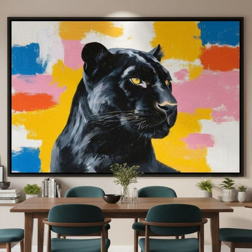 Golden Eyed Black Panther Canvas Print
