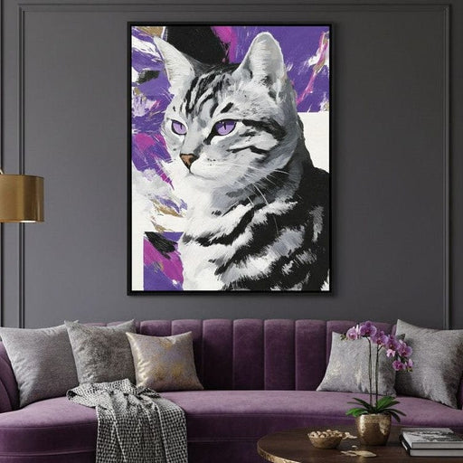 Violet Eyed Feline Muse Canvas Print
