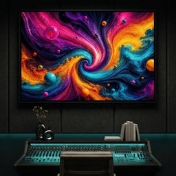 Orbiting Through Liquid Light - TooplesArt - room mockup 10