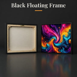Orbiting Through Liquid Light - TooplesArt - Black Floating Frame back and front