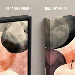 Orchard Shadows at Golden Hour - floating frame vs gallery wrap detail