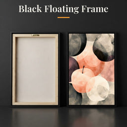 Orchard Shadows at Golden Hour - Black Floating Frame back and front