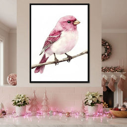 Rosefinch Perched On Spring