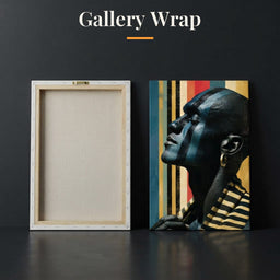 Pan Africa Colours Silhouette - Gallery Wrap back and front