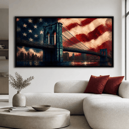 Patriotic Steel Span - room mockup 1