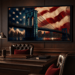 Patriotic Steel Span - room mockup 2