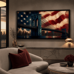 Patriotic Steel Span - room mockup 3