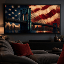 Patriotic Steel Span - room mockup 6