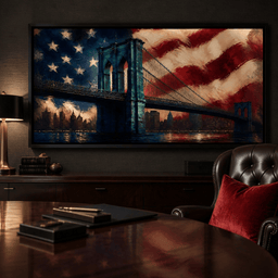 Patriotic Steel Span - room mockup 7