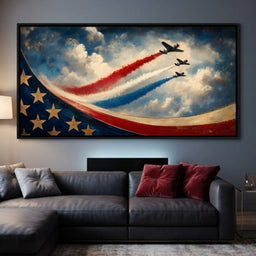 Patriots Flying Above The Clouds - room mockup 4