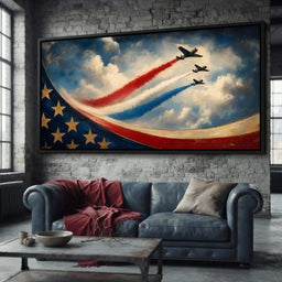 Patriots Flying Above The Clouds - room mockup 11