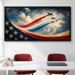 Patriots Flying Above The Clouds - room mockup 12