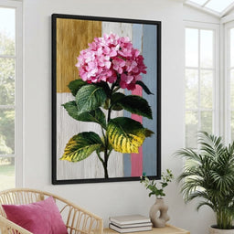 Pink Hydrangea Garden Glow - room mockup 1
