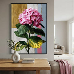 Pink Hydrangea Garden Glow - room mockup 2