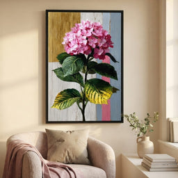 Pink Hydrangea Garden Glow - room mockup 7