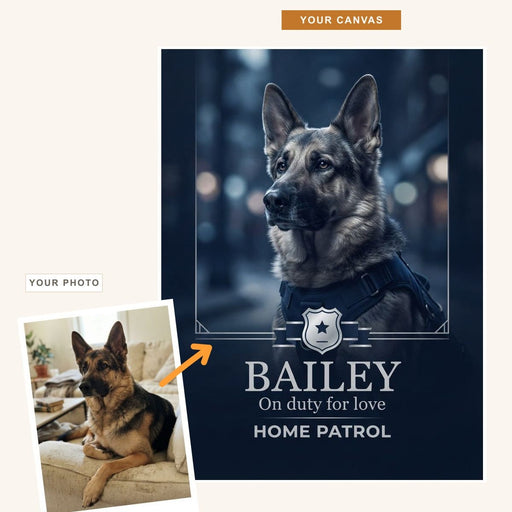 The Police Officer Pet Canvas Print