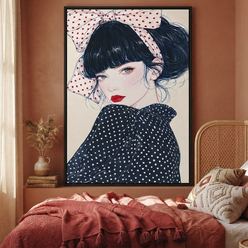 Polka Dot Afternoon Beauty Canvas Print