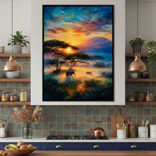 Kilimanjaro Dawn Elephant Path Canvas Print