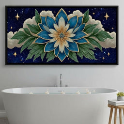 Celestial Lotus Under Cosmic Stars