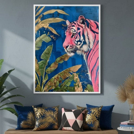 Pink Tiger Tropical Majesty Canvas Print