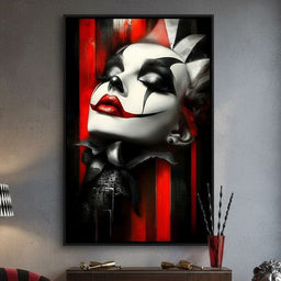 Gothic Harlequin Red Kiss