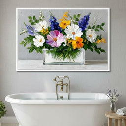 Sunlit Wildflower in Water