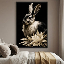 Quiet Contemplation Of The Wild Hare - room mockup 1