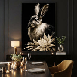 Quiet Contemplation Of The Wild Hare - room mockup 3