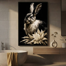 Quiet Contemplation Of The Wild Hare - room mockup 7