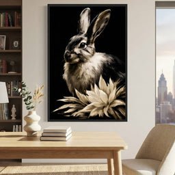 Quiet Contemplation Of The Wild Hare - room mockup 10
