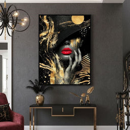 Modern Noir Gold Elegance Portrait