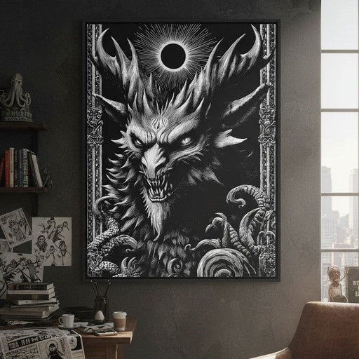 Nightmarish Eclipse Beast Lord Canvas Print
