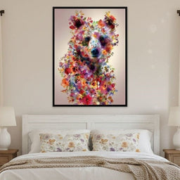 Floral Bear Wild Garden Portrait