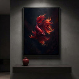 Red Fish Splendor - room mockup 3