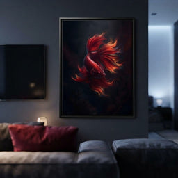 Red Fish Splendor - room mockup 5