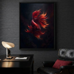 Red Fish Splendor - room mockup 9