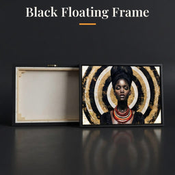 Reflections of a Golden Soul - Black Floating Frame back and front