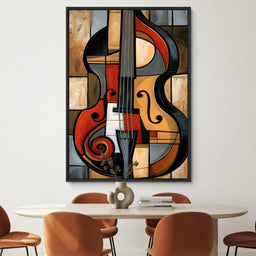Rhythm of Fragmented Geometric Strings - room mockup 3