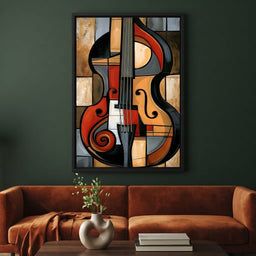Rhythm of Fragmented Geometric Strings - room mockup 6