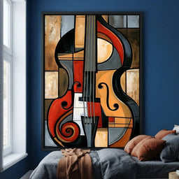 Rhythm of Fragmented Geometric Strings - room mockup 9