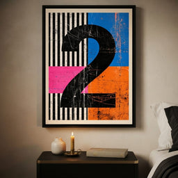 Rhythmic Shapes Of Modern Chaos 2 - bedroom mockup