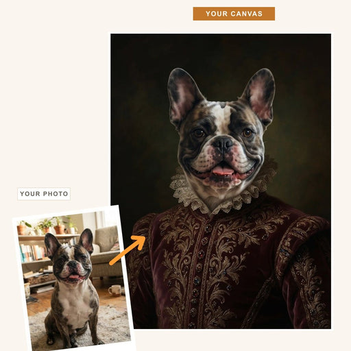 The Royal Pet Portrait Canvas Print