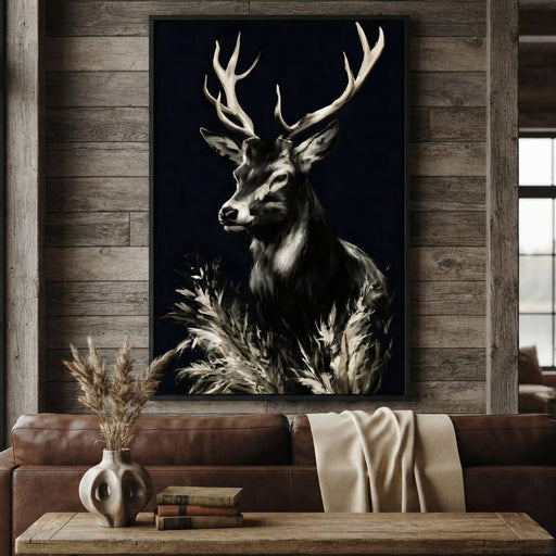 Silent Guardian of the Winter Grass Canvas Print